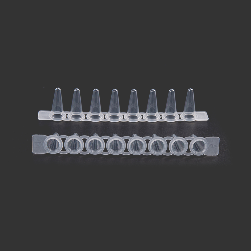 Bandă PCR cu 8 tuburi de 0,1 ml